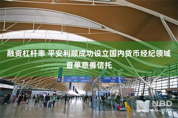 融资杠杆率 平安利顺成功设立国内货币经纪领域首单慈善信托