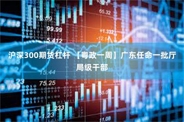 沪深300期货杠杆 【粤政一周】广东任命一批厅局级干部