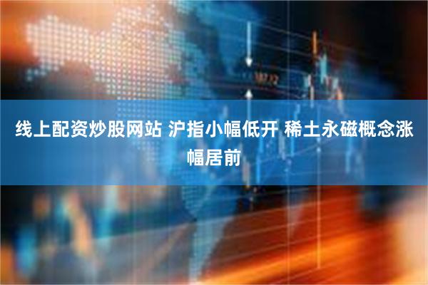 线上配资炒股网站 沪指小幅低开 稀土永磁概念涨幅居前